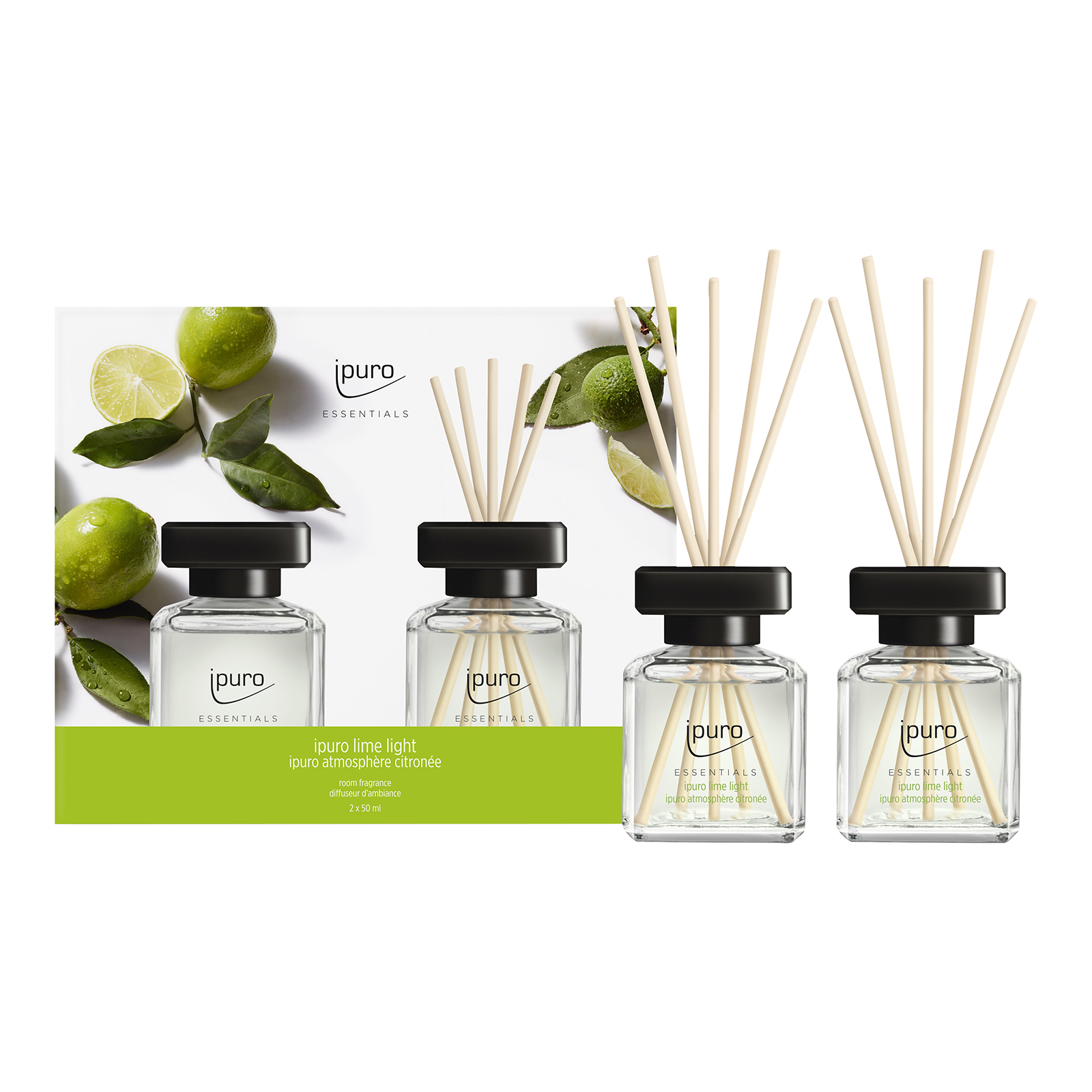 ipuro ESSENTIALS Raumduft-Set Lime Light