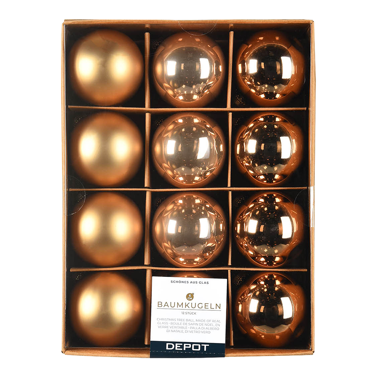 Glas-Weihnachtskugel-Set