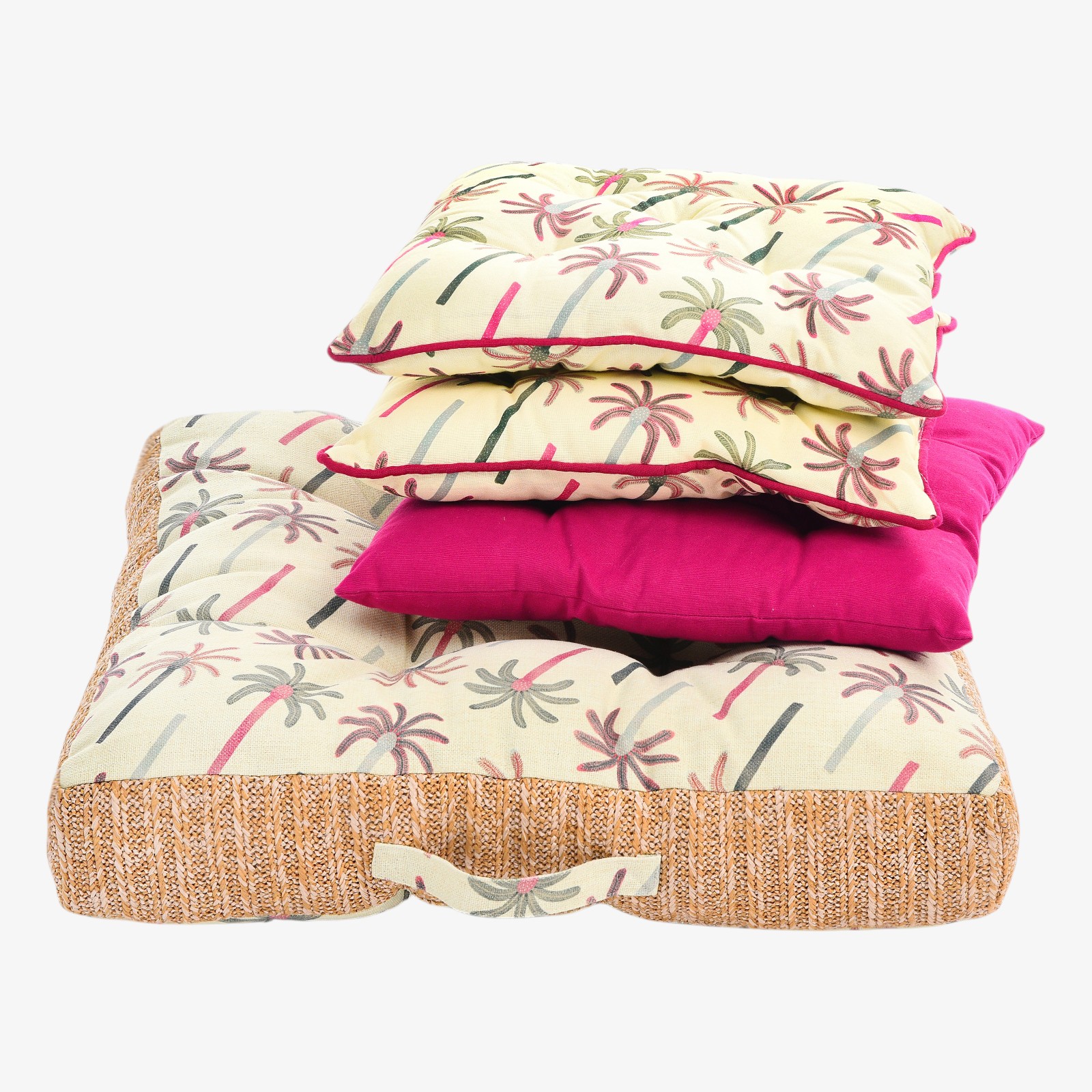 Outdoor-Sitzkissen-Set Palms & Solid