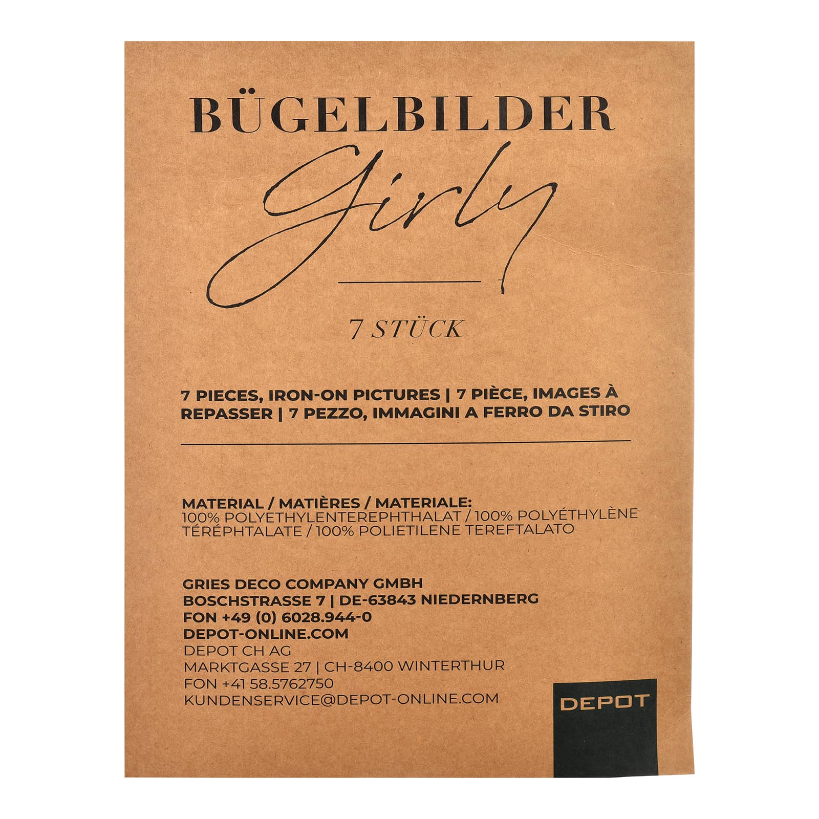 Bügelbilder-Set Girly