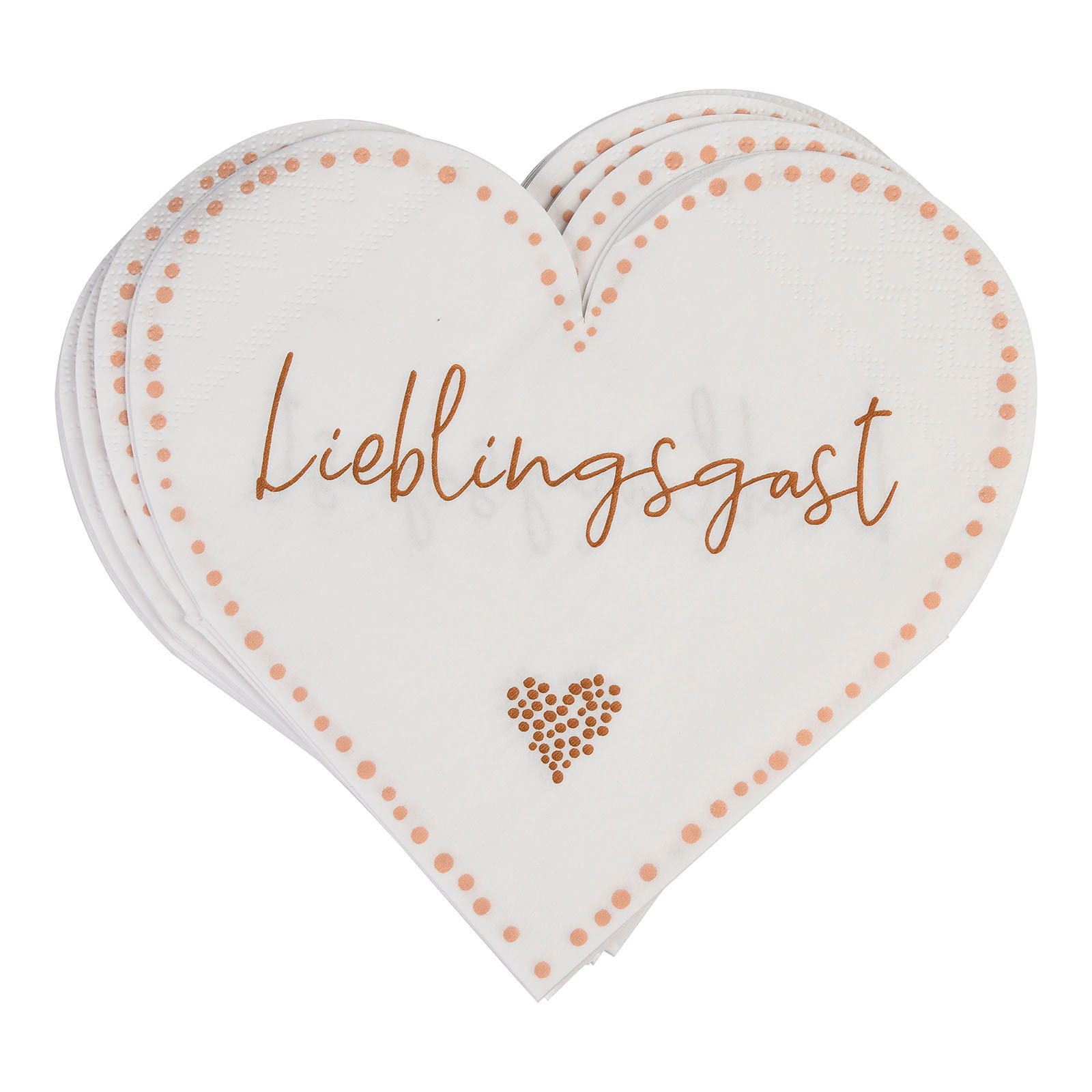 Servietten Herz Gast