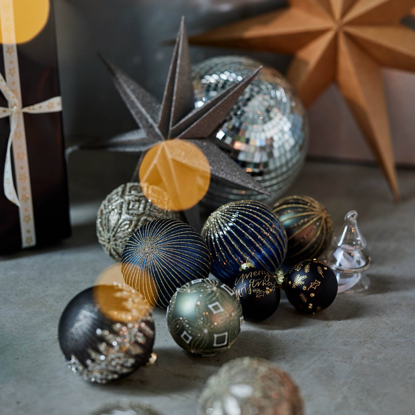 Glas-Weihnachtskugel Sugar Romb