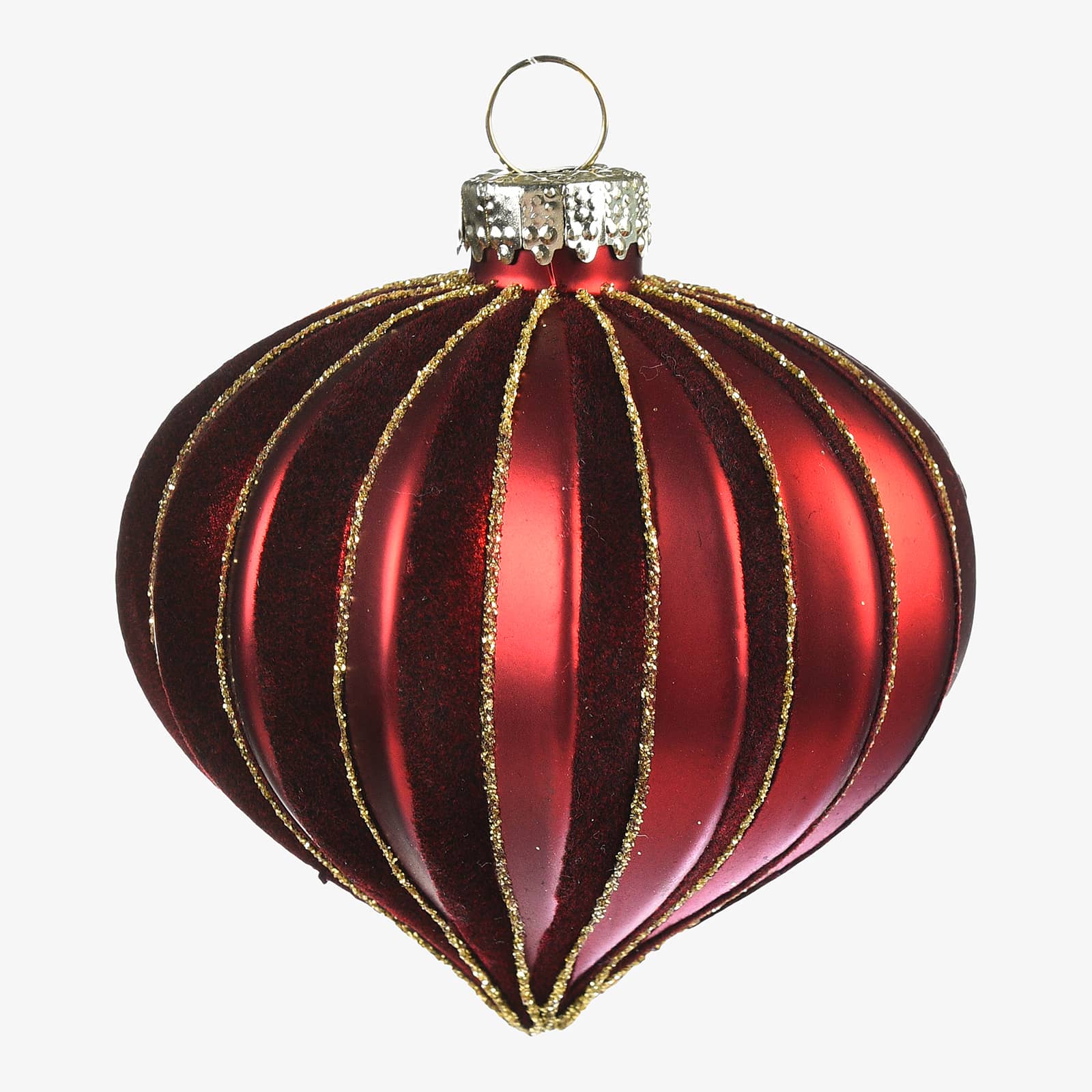 Glas-Baumschmuck Velvet Rills