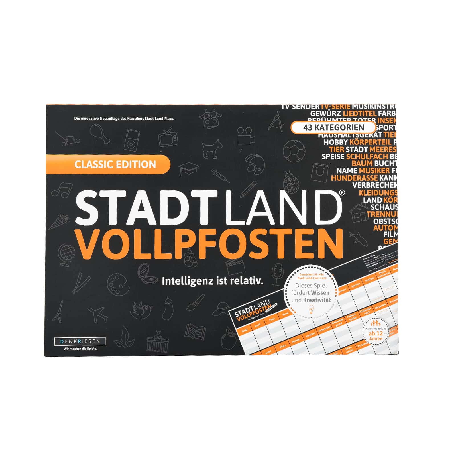 XXL-Spielblock Stadt, Land, Vollpfosten Classic Edition