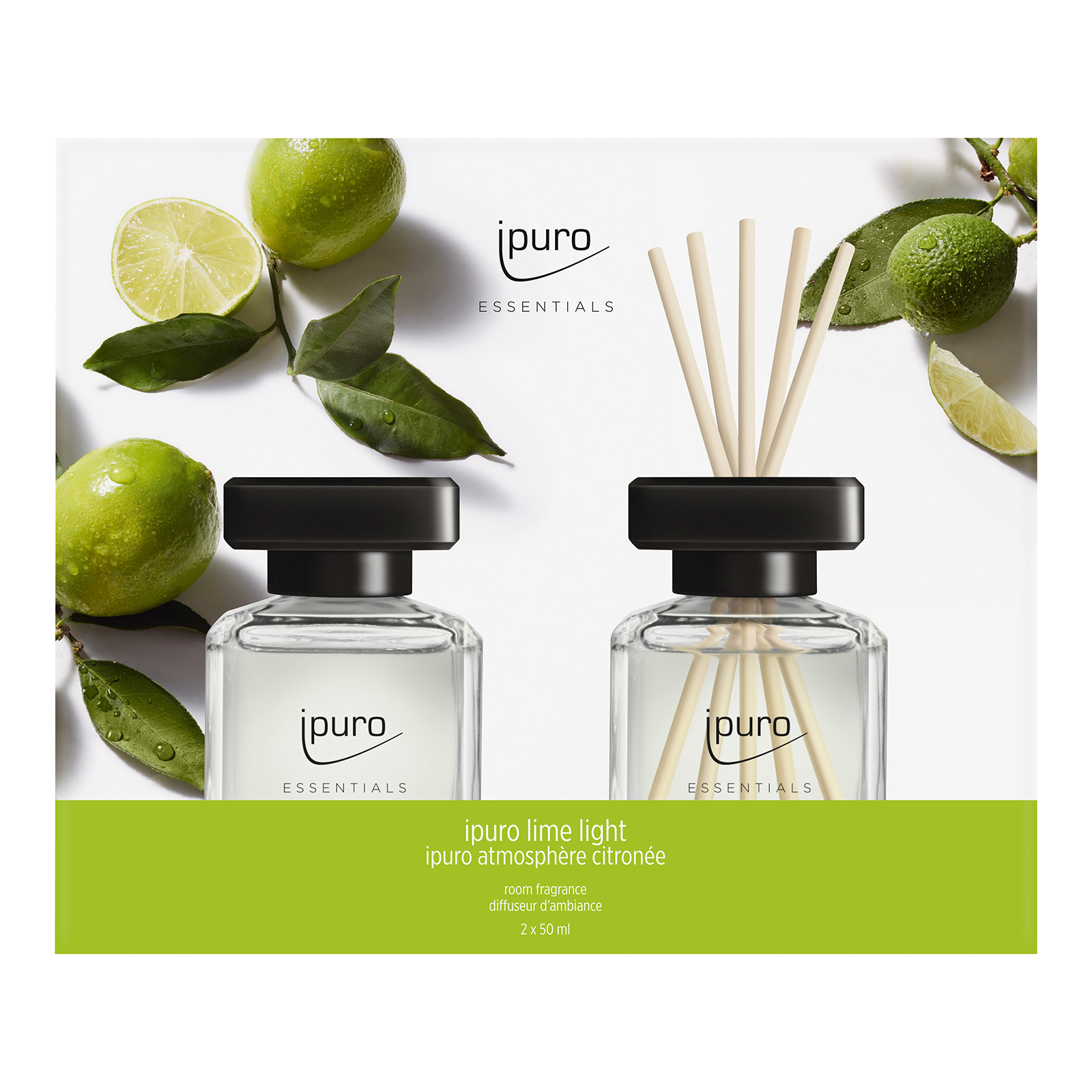 ipuro ESSENTIALS Raumduft-Set Lime Light