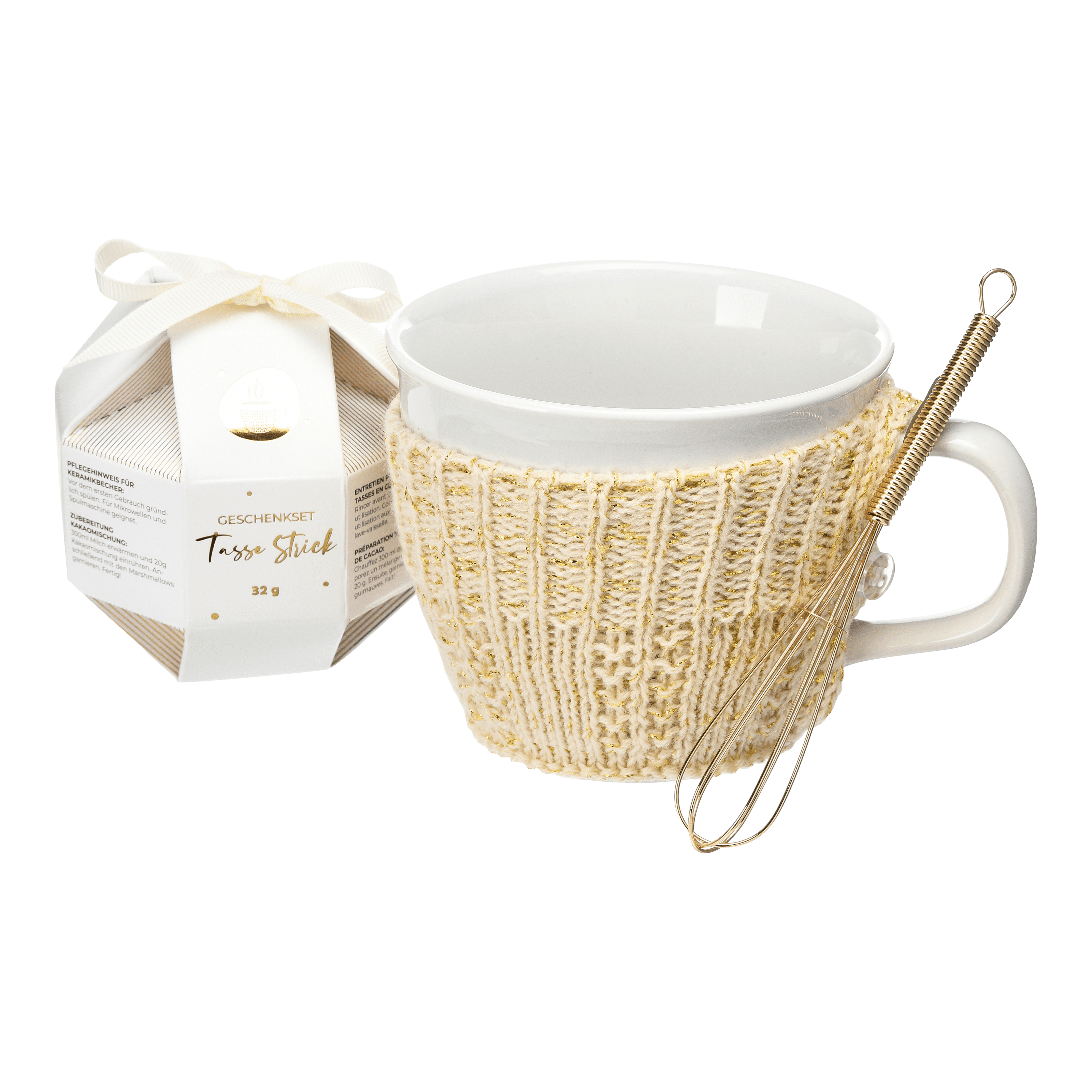 Geschenk-Set Tasse Strick