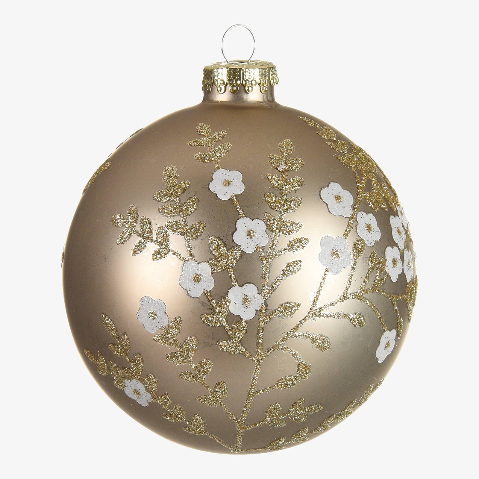 Glas-Weihnachtskugel Flowers