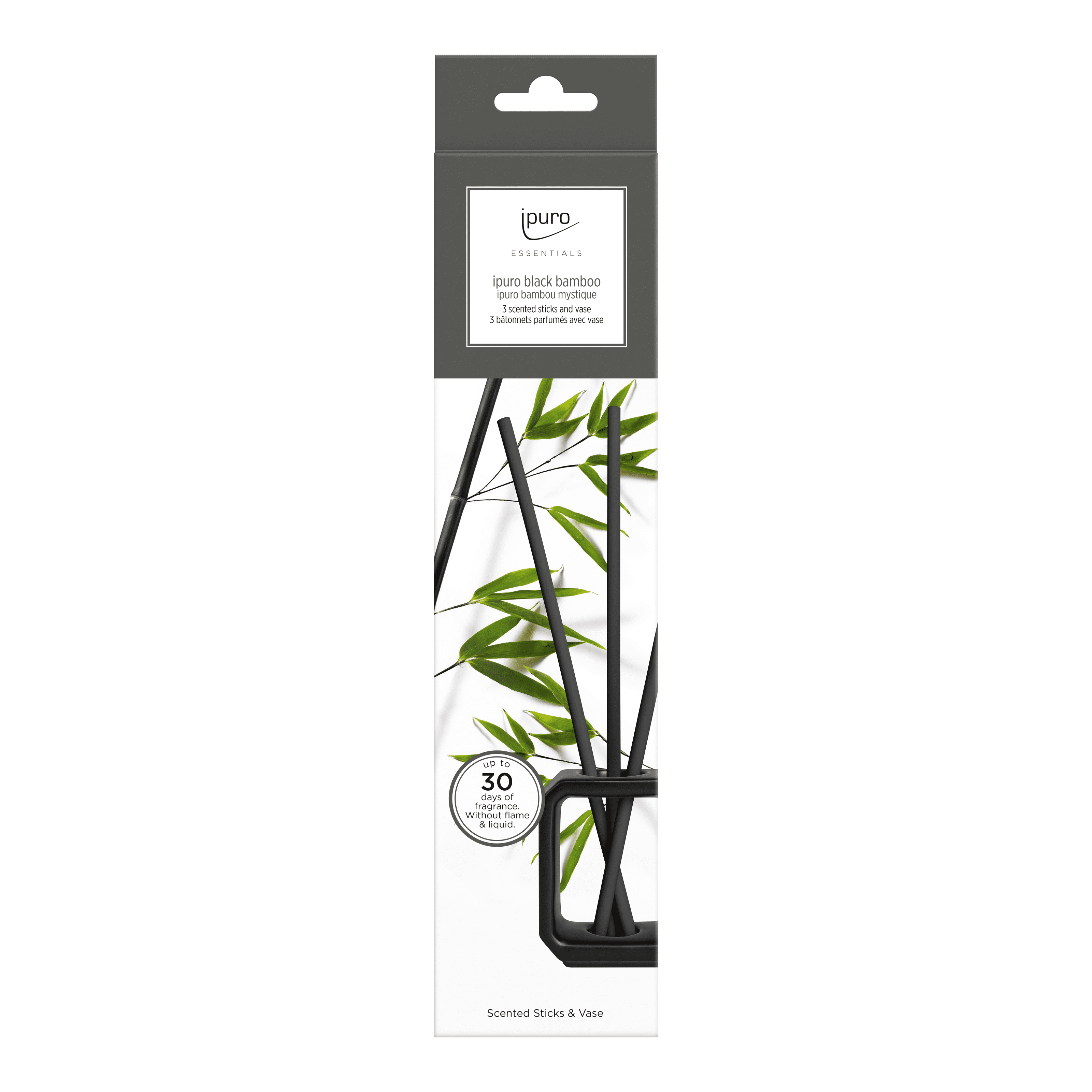 ESSENTIALS Scented Stick-Set Black Bamboo