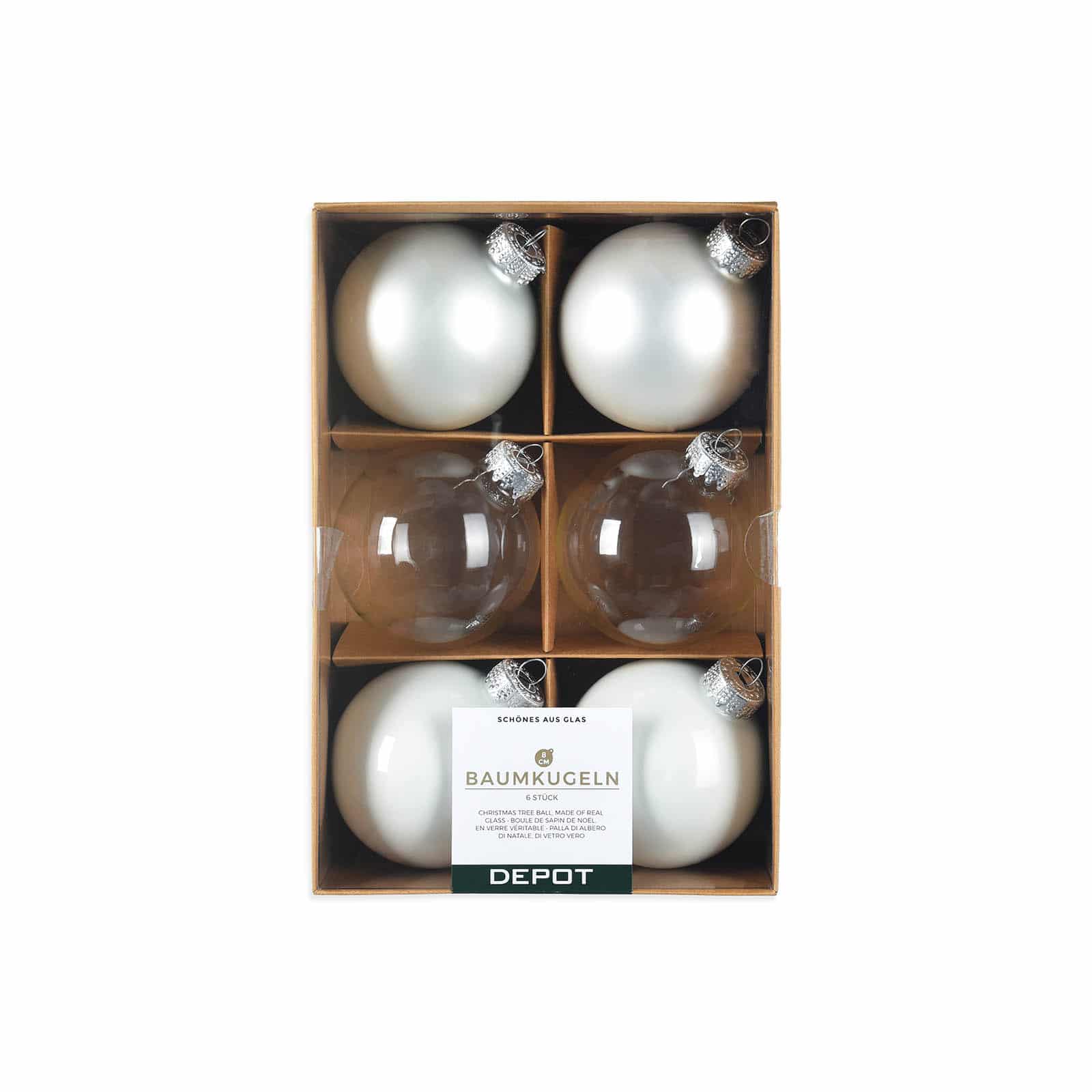 Glas-Weihnachtskugel-Set