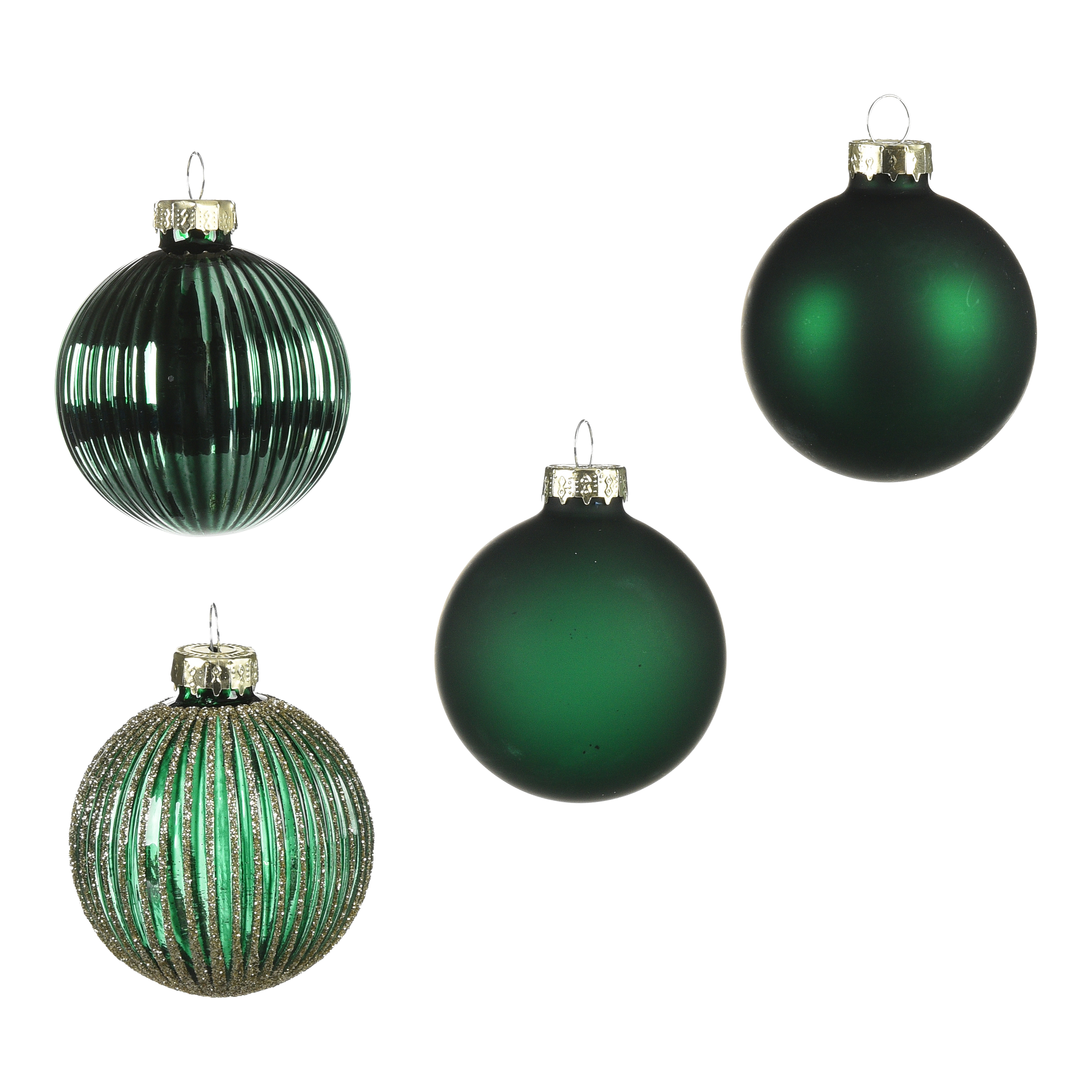 Glas-Weihnachtskugel-Set Rille