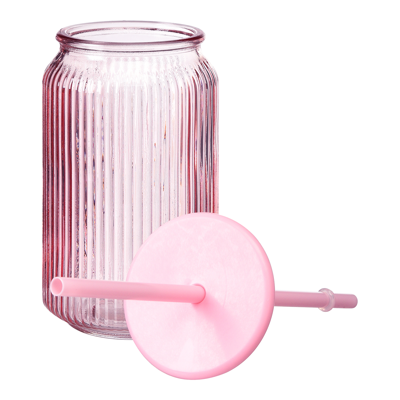 Trinkgefäß Rill mit Trinkhalm