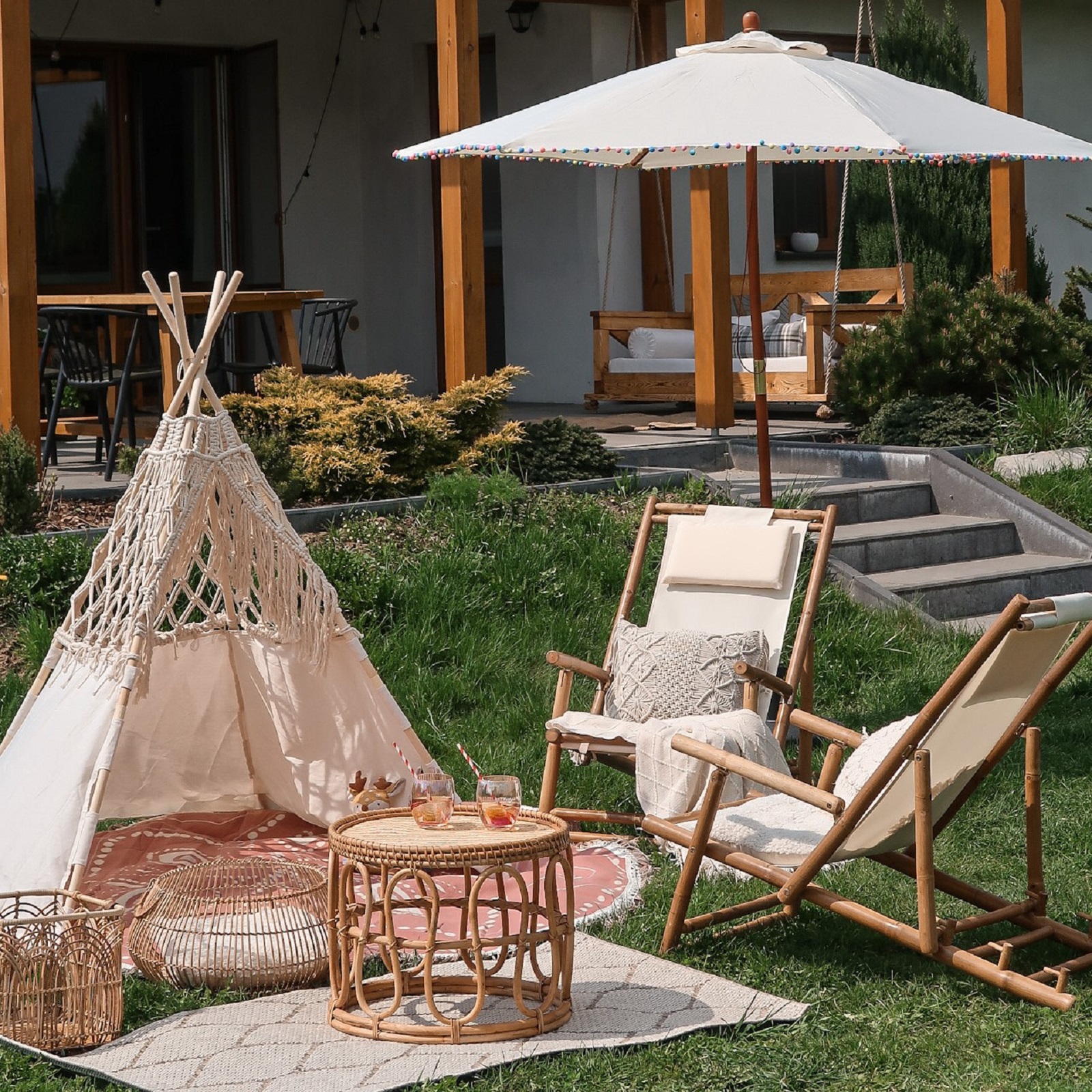 Tipi-Spielzelt Makramee