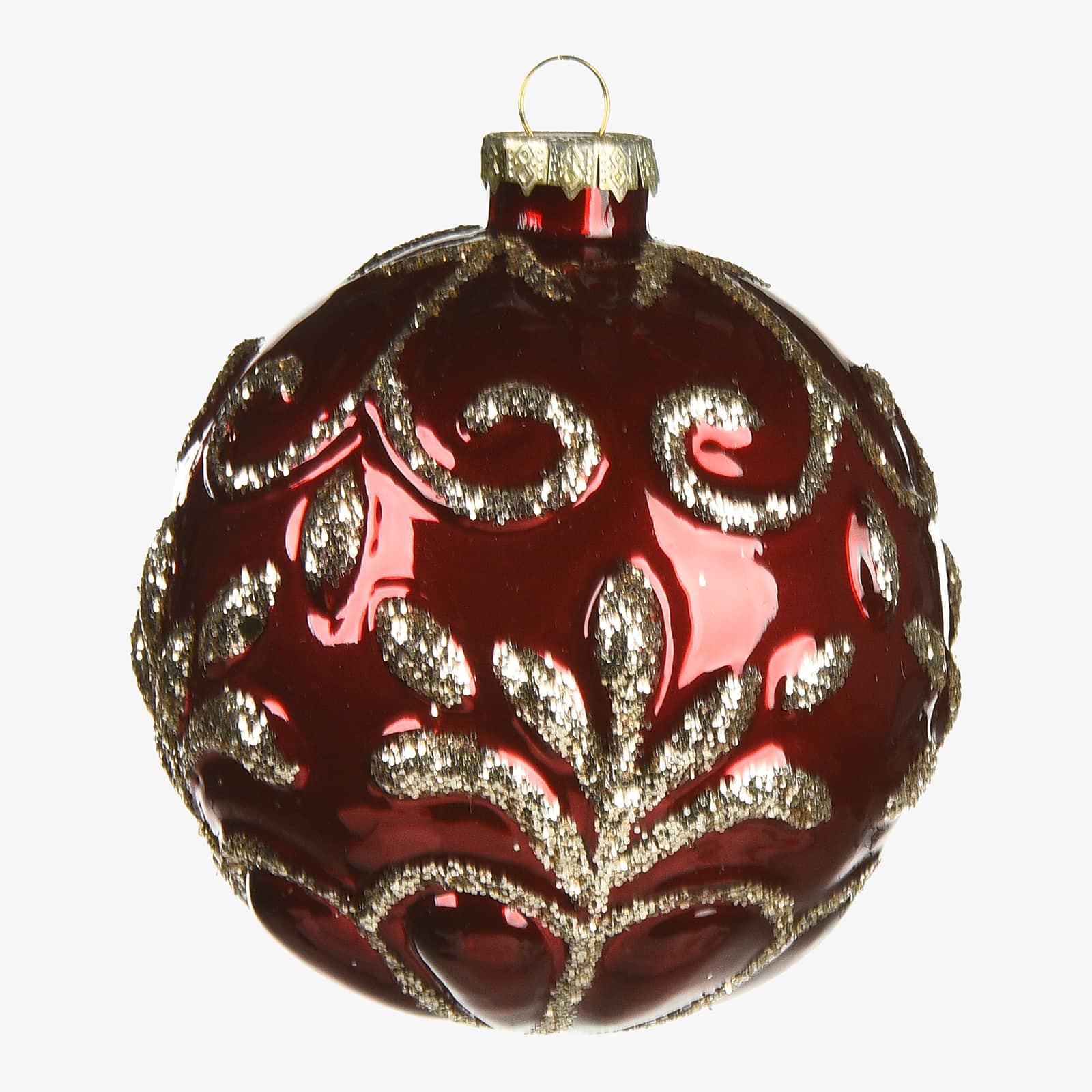 Glas-Weihnachtskugel Relief