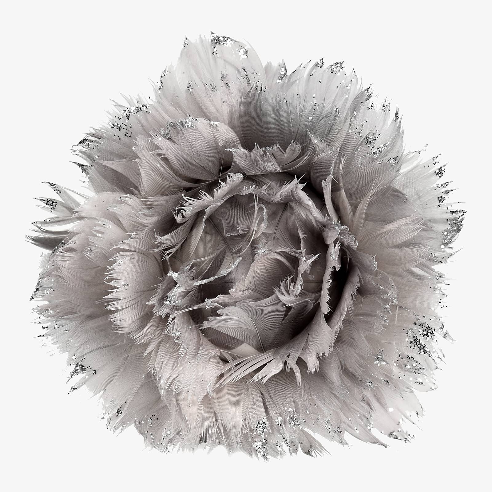 Deko-Federblume auf Clip