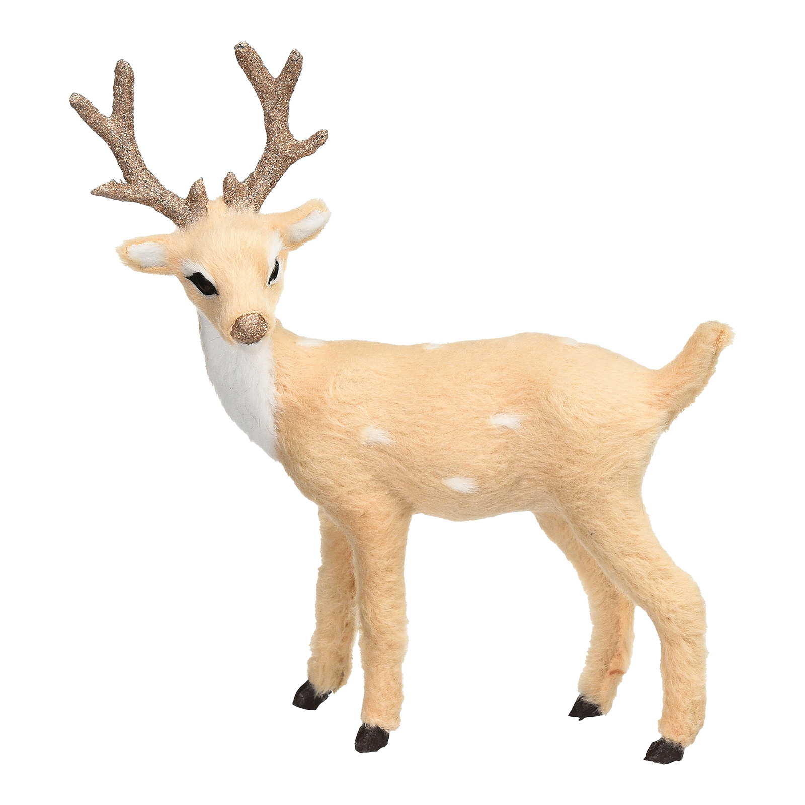 Deko-Figur Hirsch Glitzergeweih