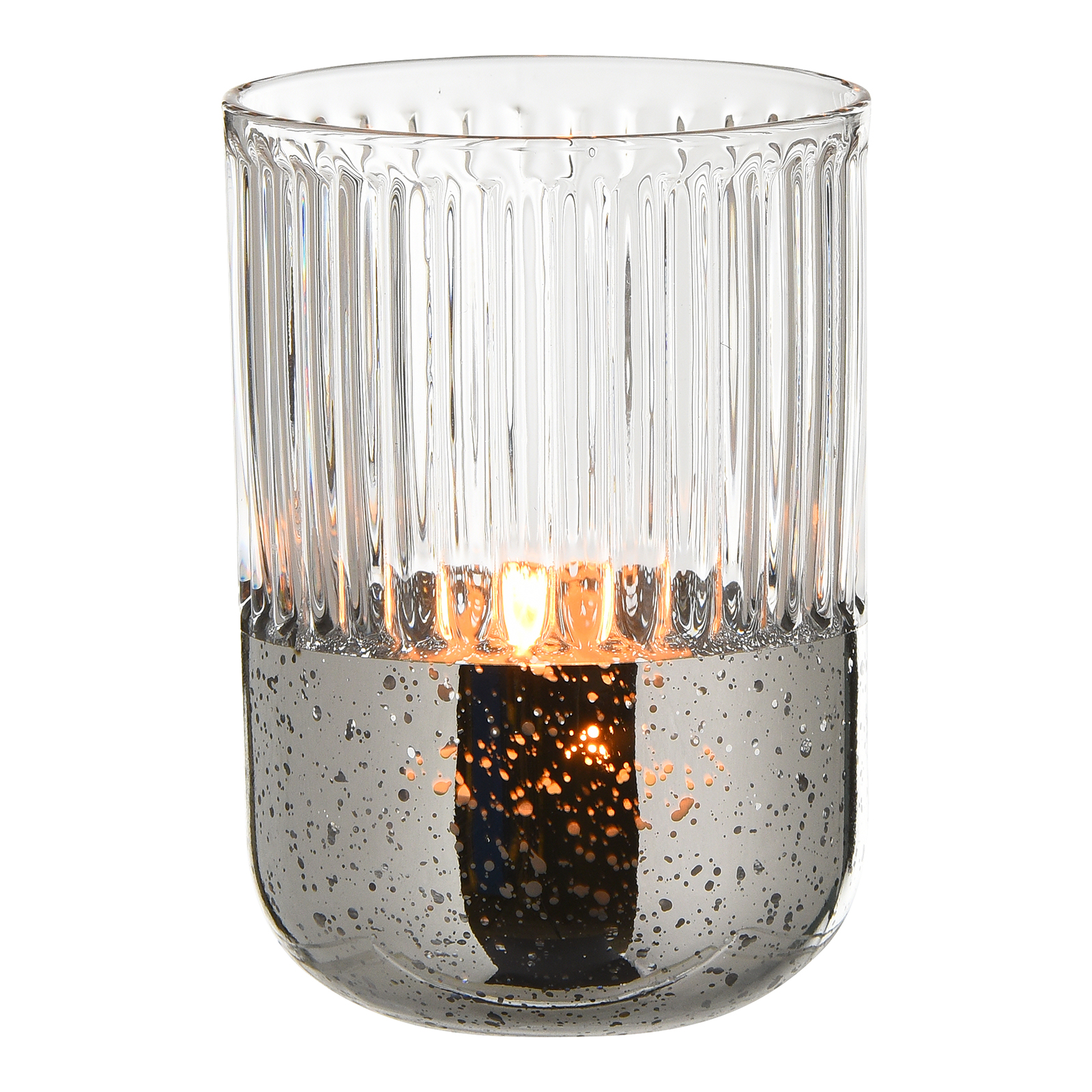 Teelichthalter Rillen