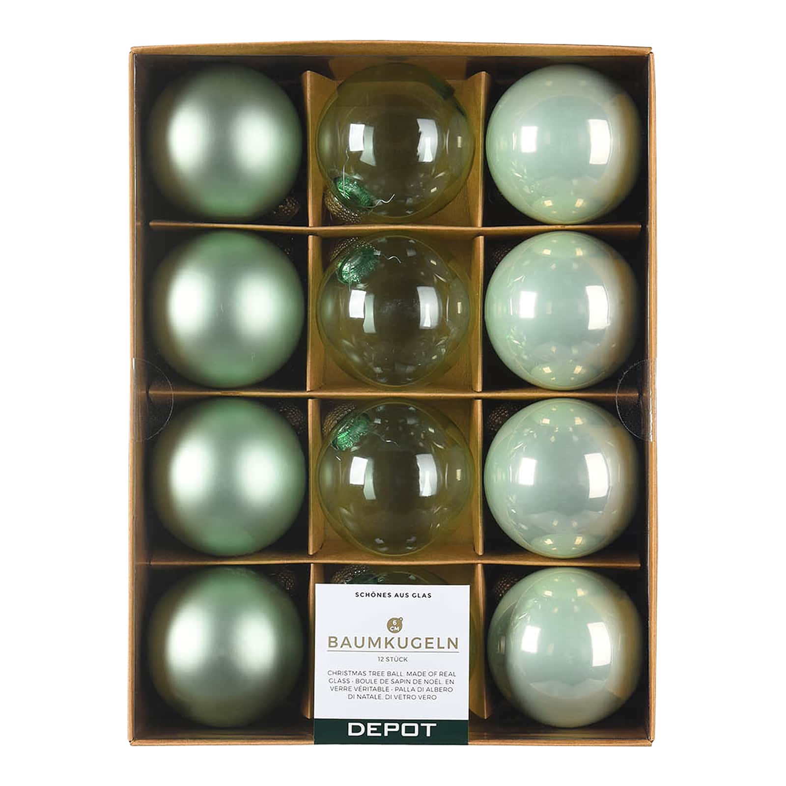 Glas-Weihnachtskugel-Set
