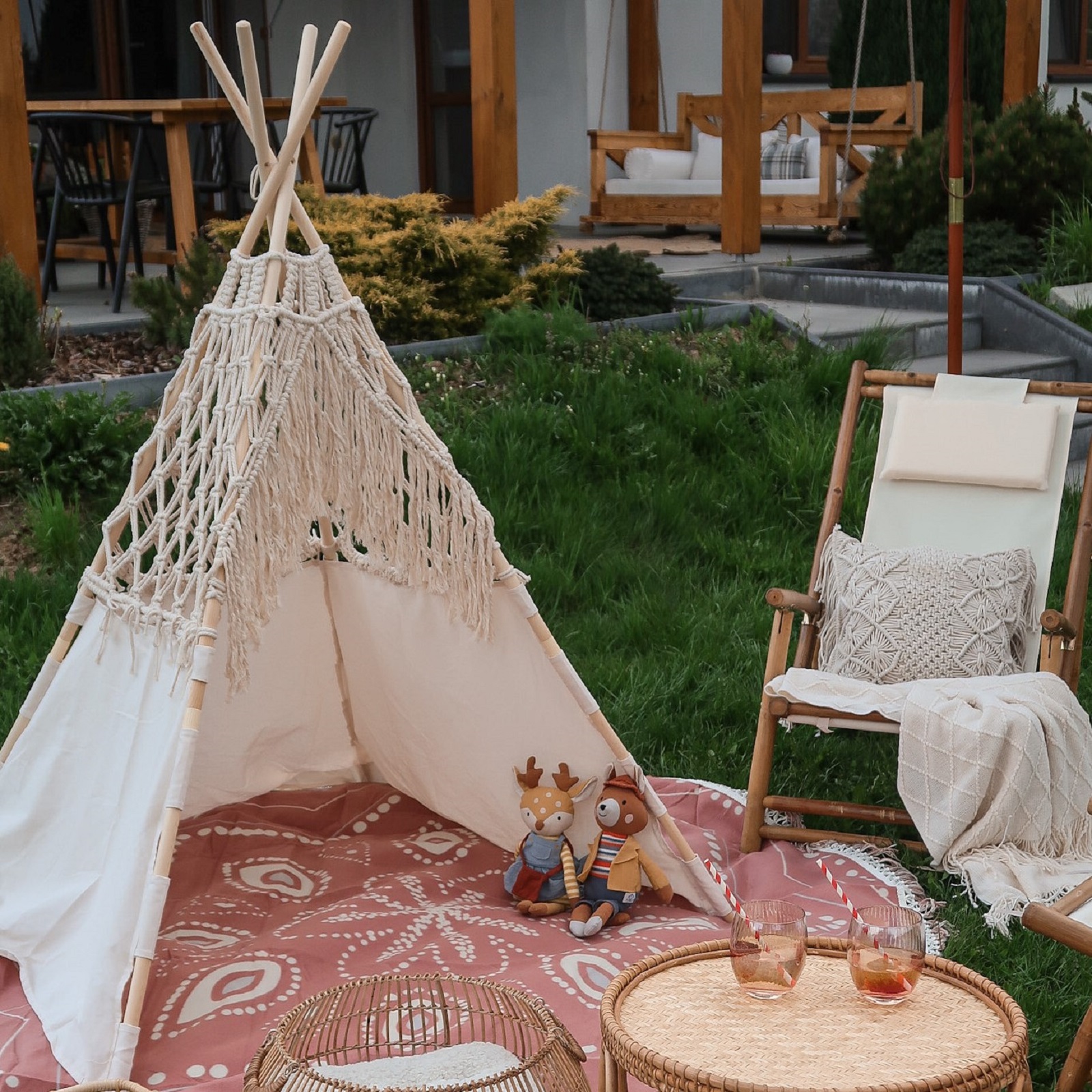 Tipi-Spielzelt Makramee