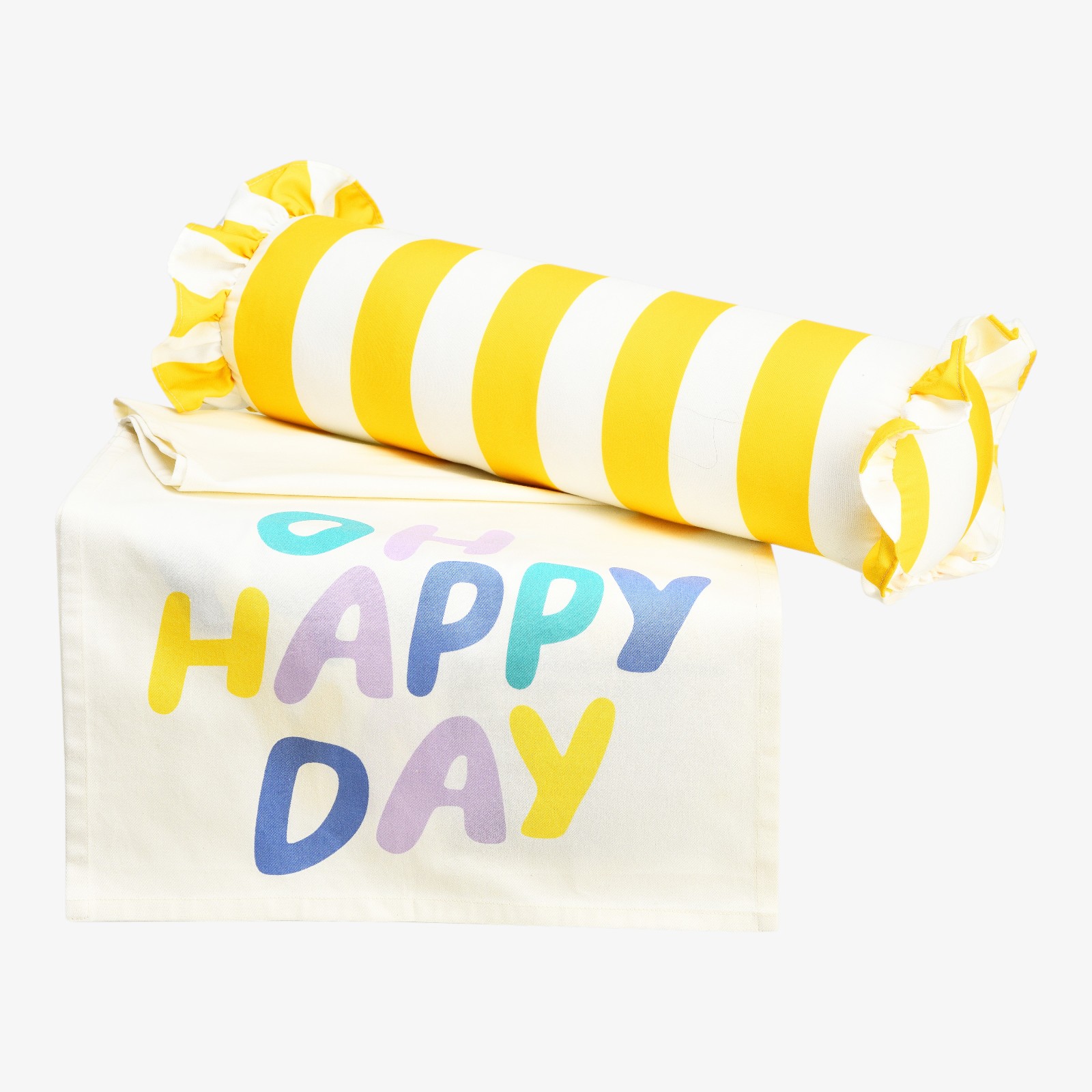 Tischläufer Oh Happy Day mit Nackenrolle