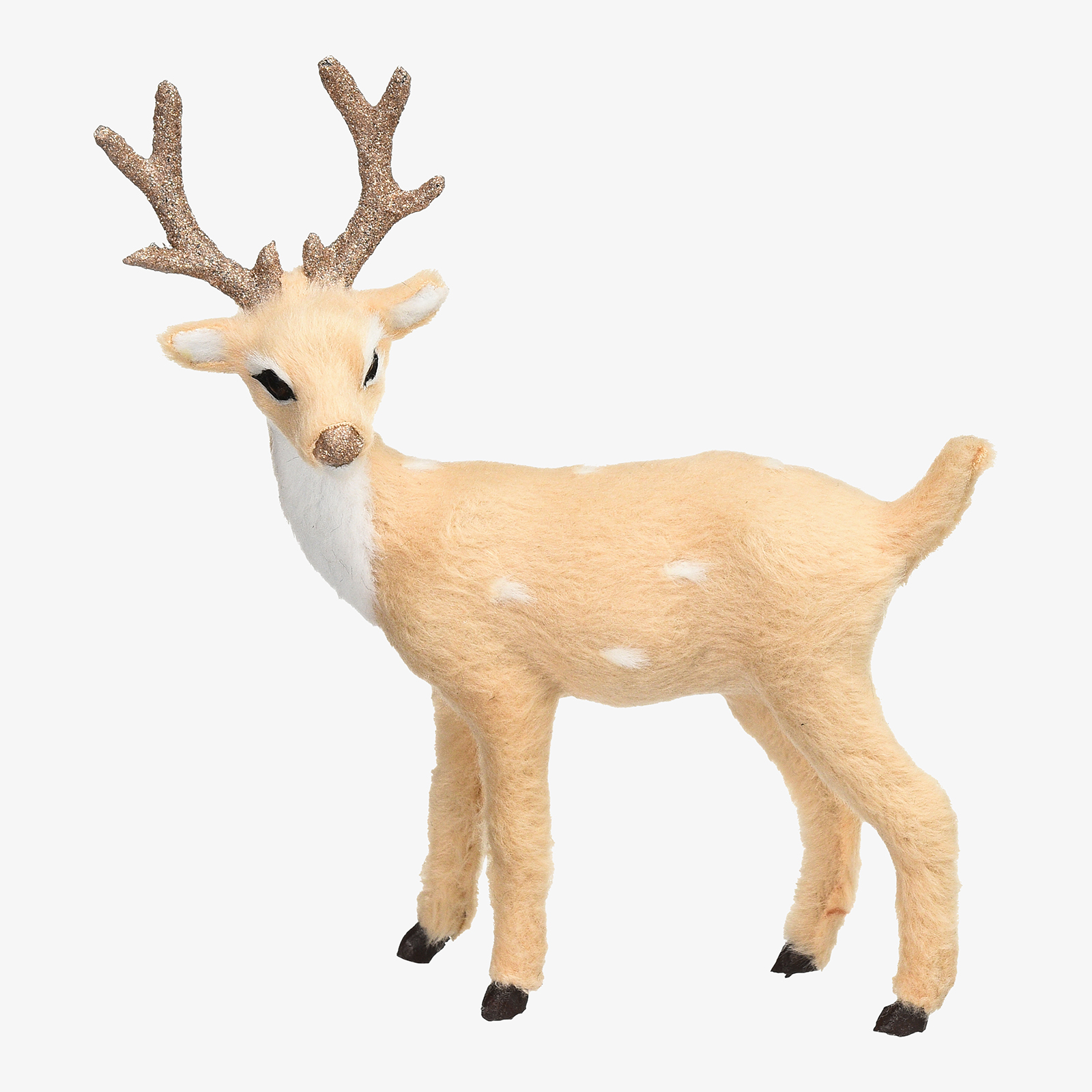 Deko-Figur Hirsch Glitzergeweih