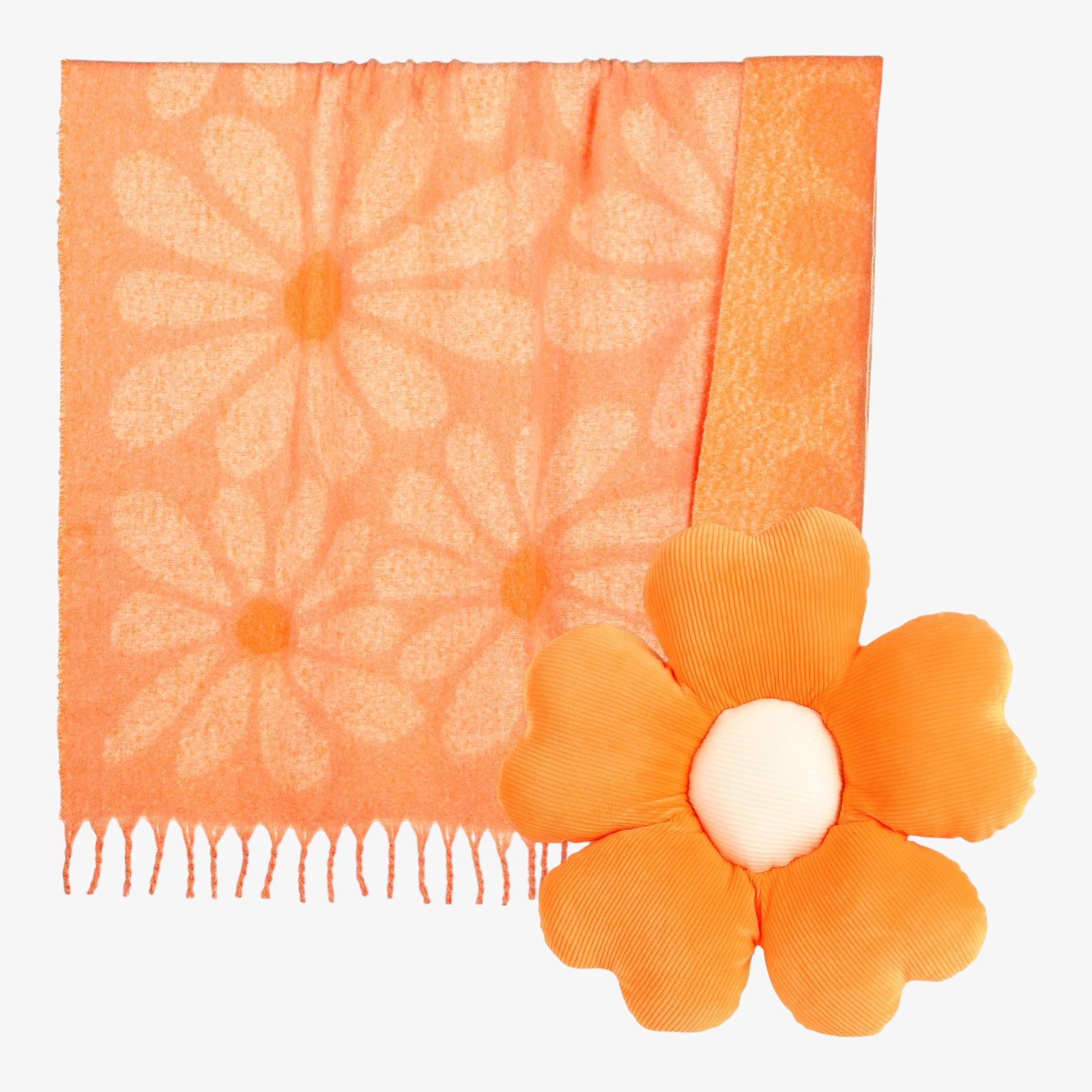 Deko-Kissen Blume mit Decke