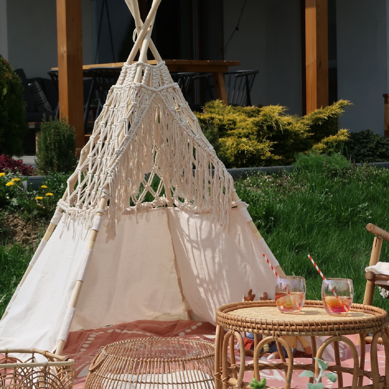 Tipi-Spielzelt Makramee