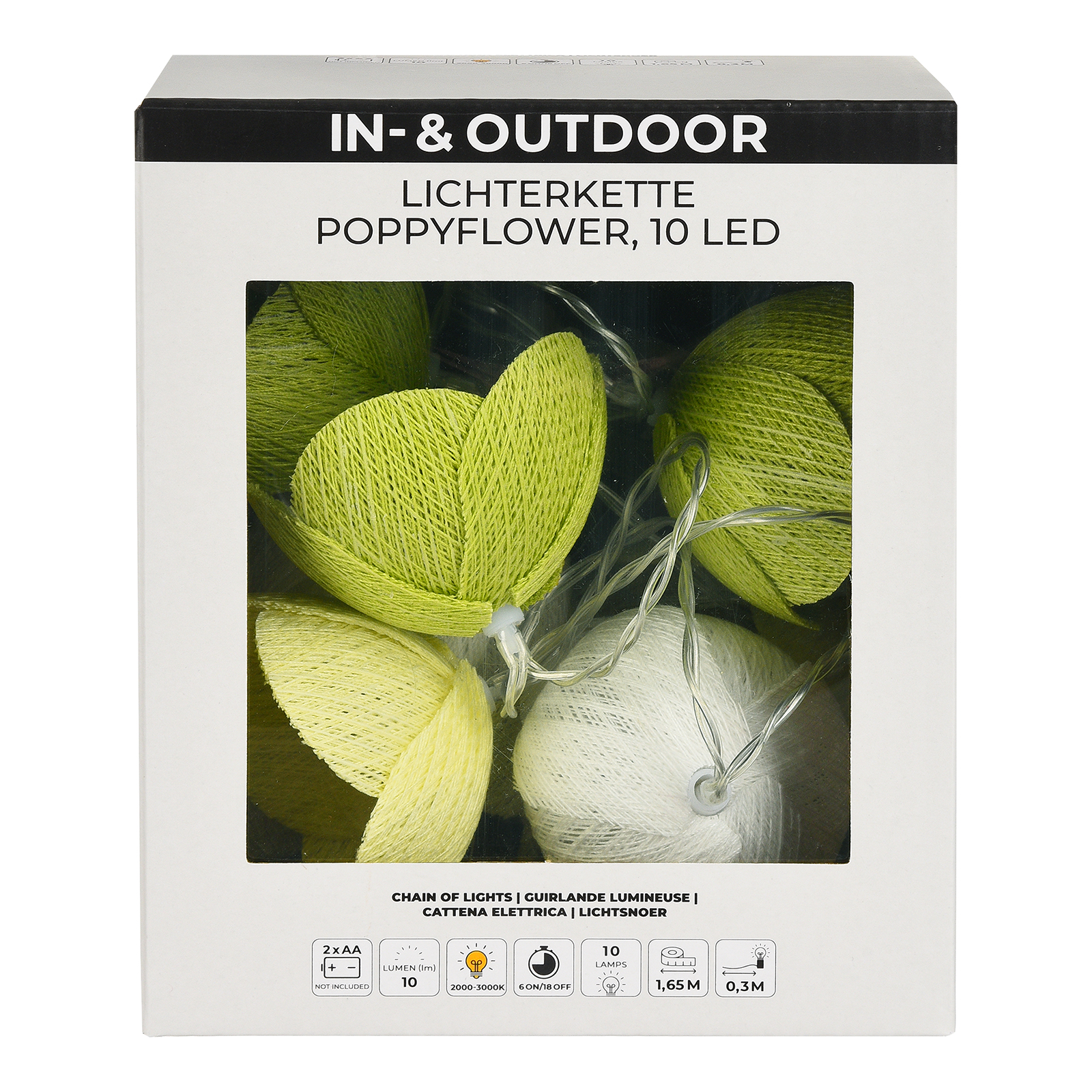 Outdoor-Lichterkette Mohnblume