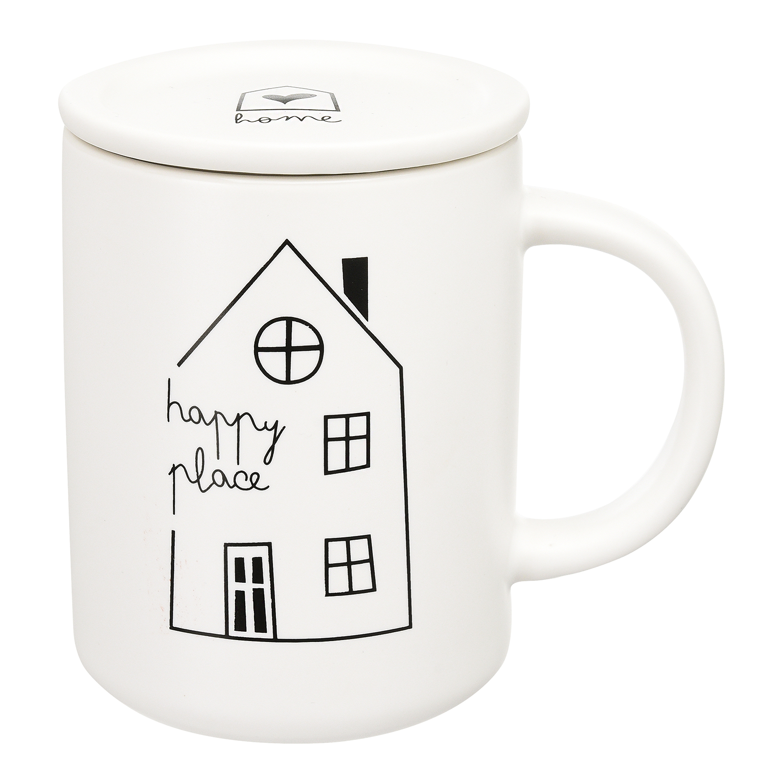 Tasse Haus mit Deckel