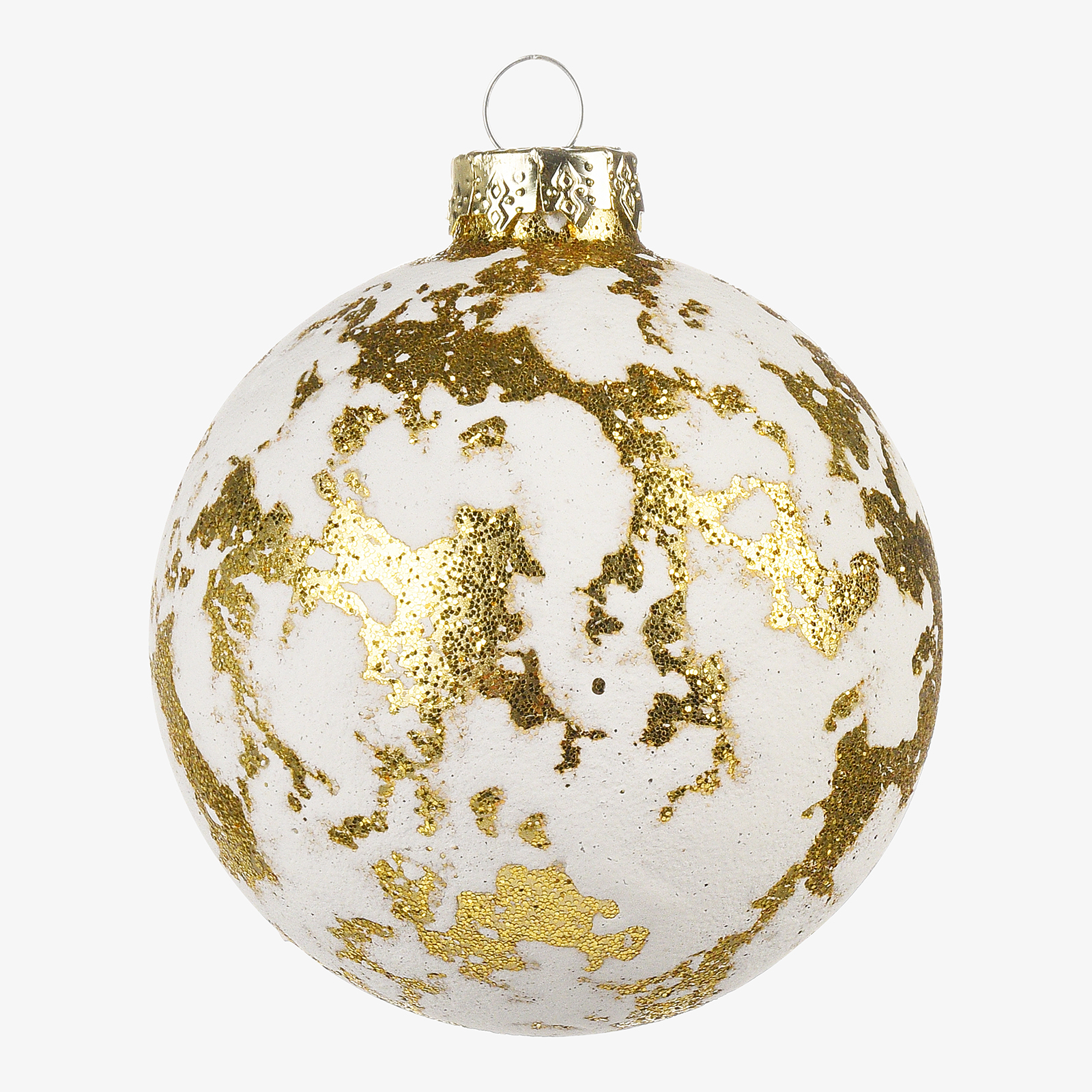 Glas-Deko-Anhänger Gold-Marmor