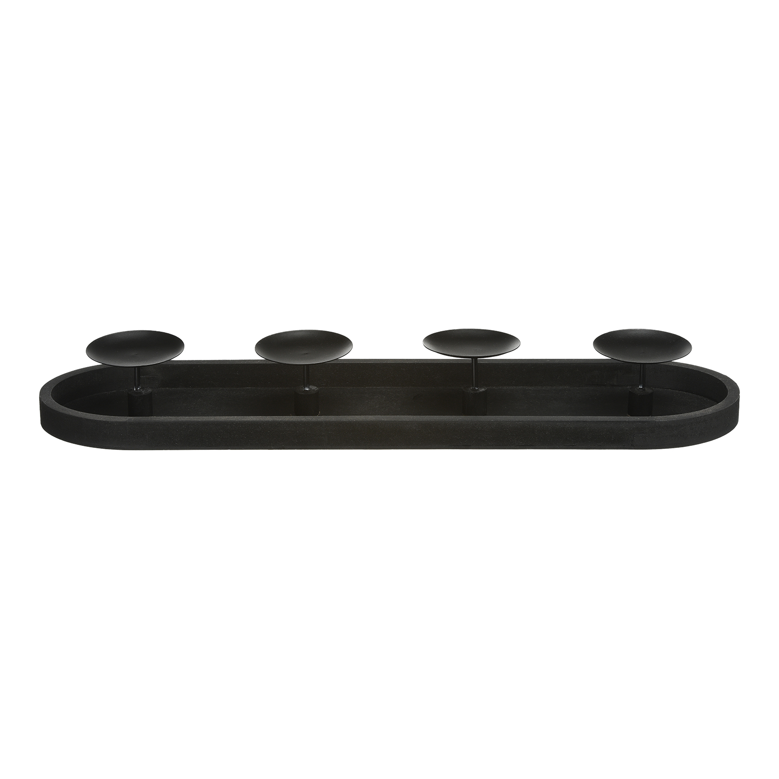 Deko-Tablett Oval mit 4 Tüllen