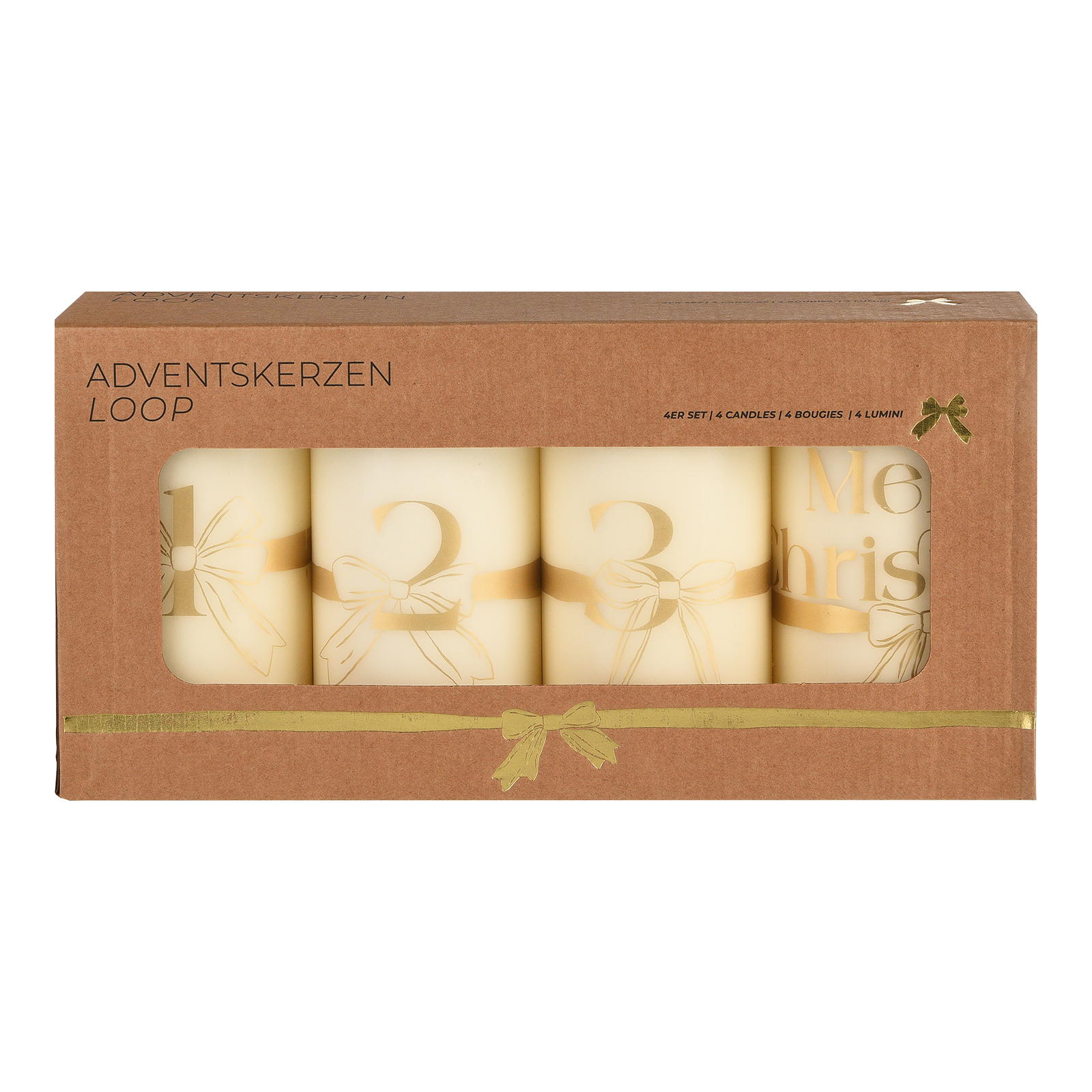 Stumpenkerze Advents-Schlaufe