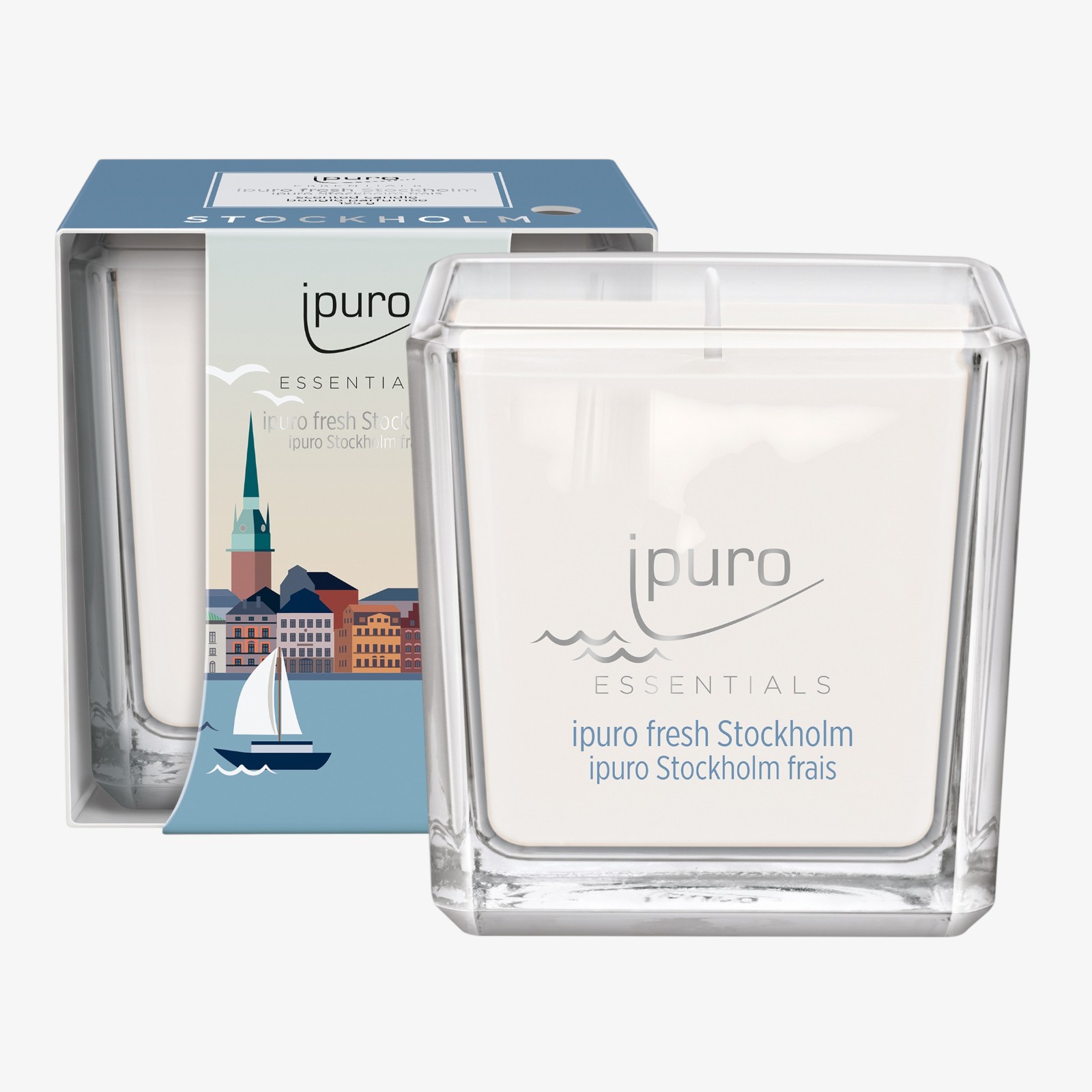 ipuro ESSENTIALS Duftkerze Fresh Stockholm